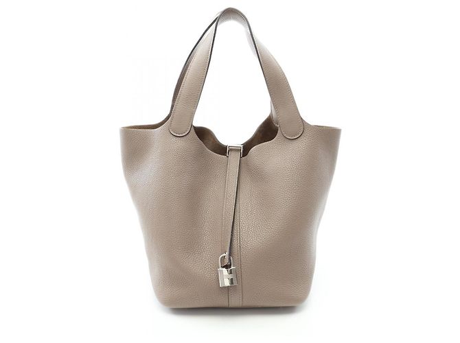 Hermès Bolsa Hermes Picotin Lock MM Marrom