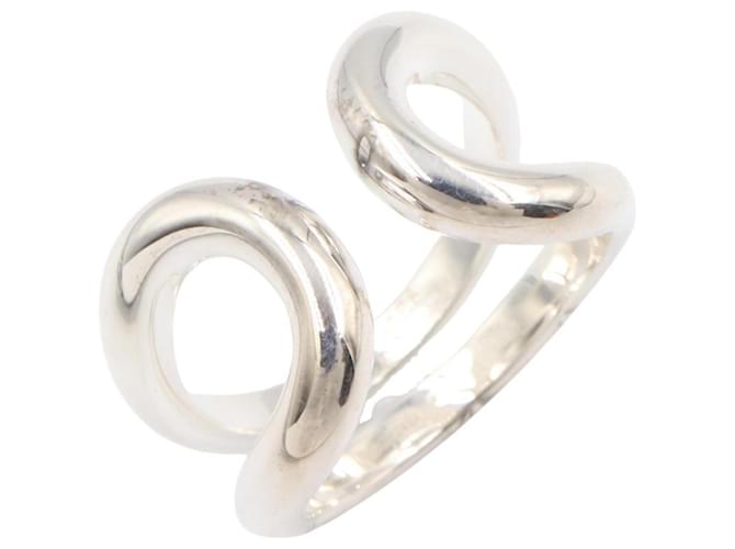 Ring Hermès Bague Lima Band Hermes Argenté 