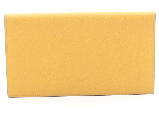 Hermès Hermes MC2 Fleming Soleil Long Wallet Orange Yellow