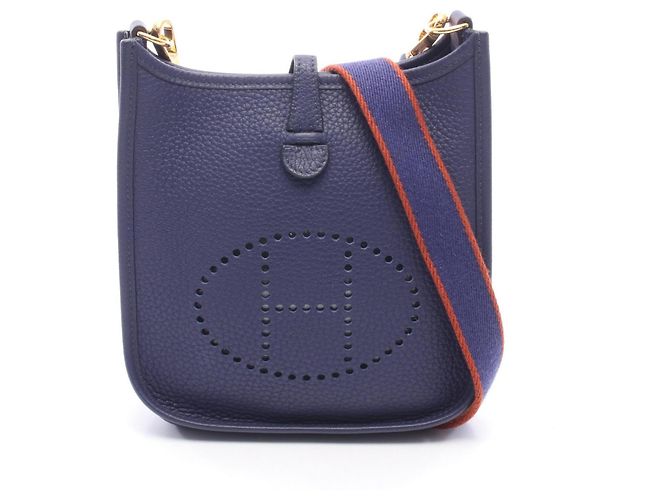 Hermès Bolsa de ombro Hermes Evelyne TPM em Navy Roxo Azul marinho