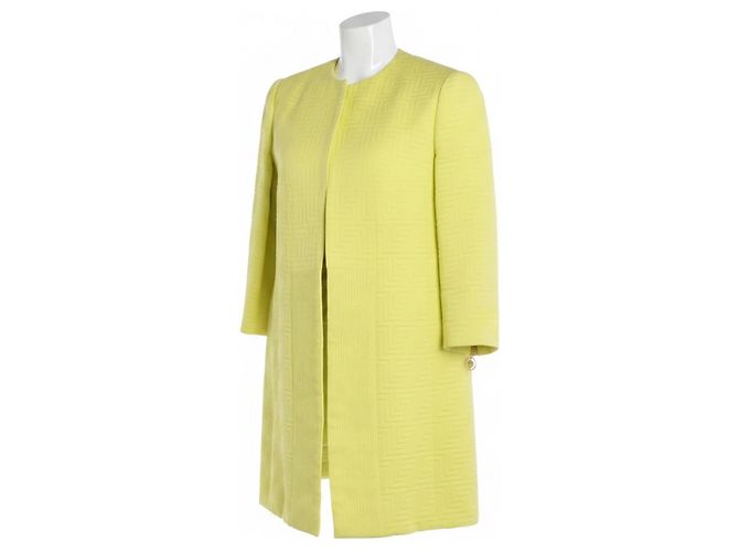Abrigo Versace de algodón amarillo 