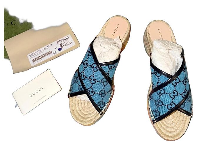 Espadrillas Gucci GG Supreme Blu