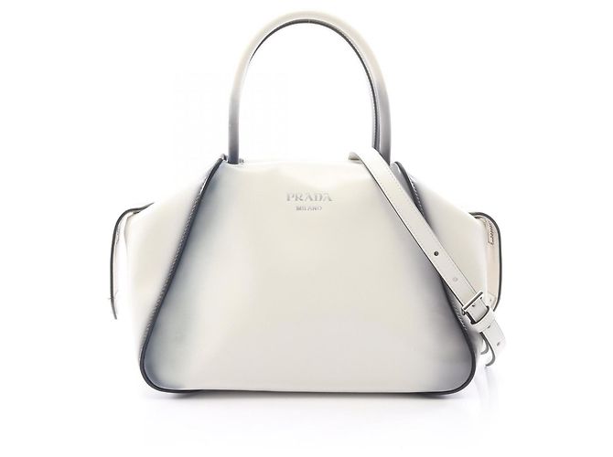 Bolsa 2-Way Small Prada Supernova Branco Azul marinho