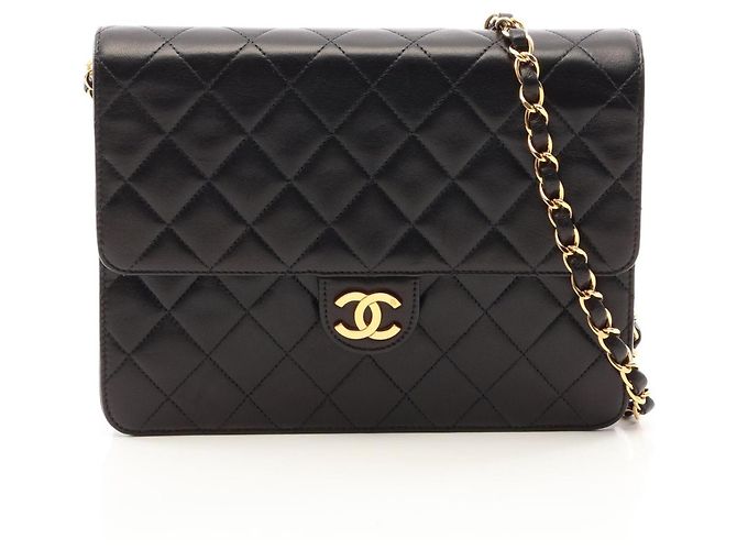 Timeless Borsa a tracolla Chanel Matelassé Single Flap Nero