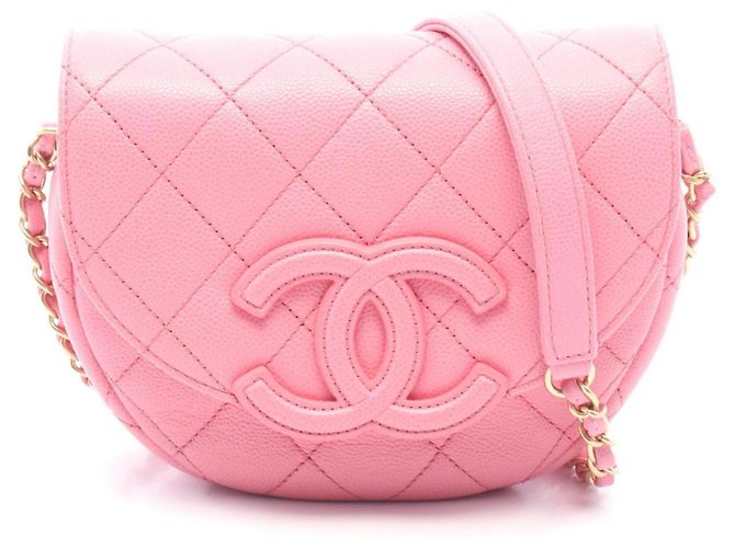 Bolsa tiracolo mini messenger matelassé Chanel Rosa