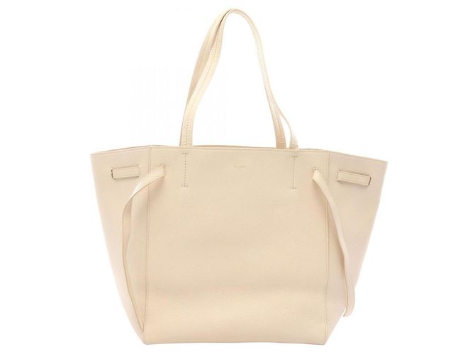 Céline Sac cabas Celine Cabas Phantom Small Écru