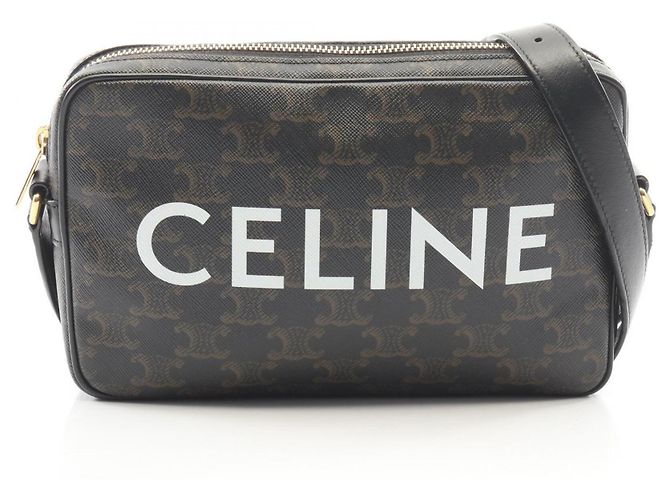 Céline Borsa Messenger Celine Triomphe Medium Nero 
