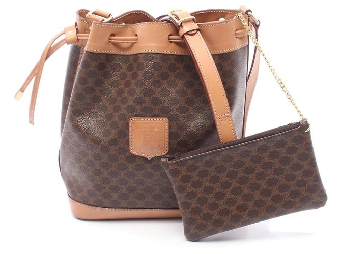 Céline Bolsa de Ombro Celine Macadam Marrom