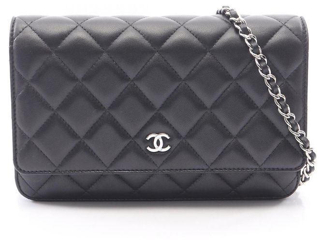 Borsa a tracolla Chanel Matelassé in agnello Nero