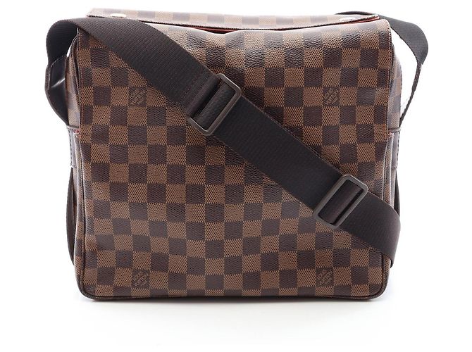 Bolsa de Ombro Louis Vuitton Naviglio Marrom Damier ebene