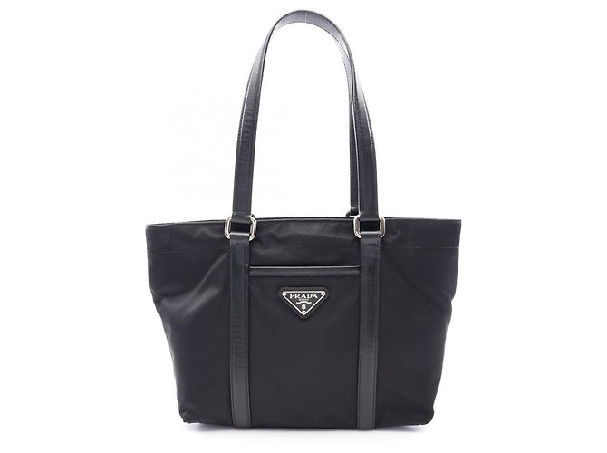 Sac cabas Prada Triangle Plate Noir