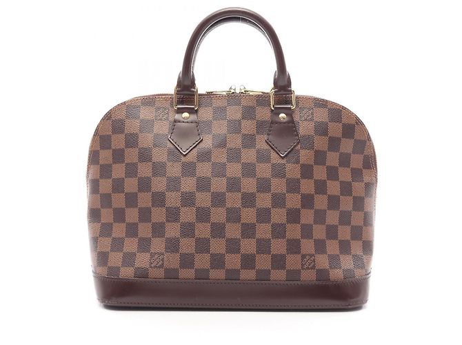 Borsa Louis Vuitton Alma Damier Ebene Marrone