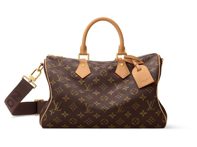 Louis Vuitton Speedy 30 Bandoulière Monogram Silk Tech Marrom Monograma