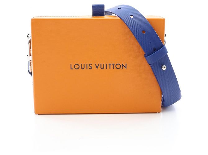 Bolsa Louis Vuitton azul e laranja