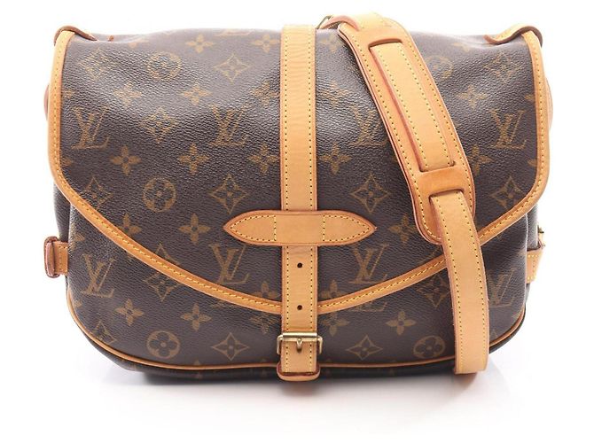 Borsa a Spalla Louis Vuitton Saumur 30 Marrone