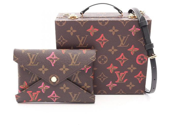 Sac à main Louis Vuitton Monogram Mobile Box Marron Multicolore