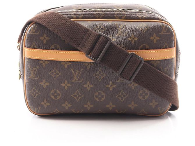 Bolsa de Ombro Louis Vuitton Reporter PM Monogram Marrom
