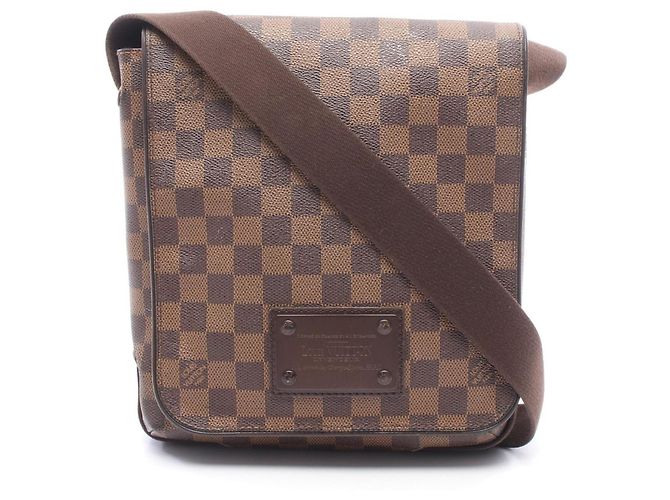 Borsa a Spalla Louis Vuitton Brooklyn PM Damier Ebene Marrone