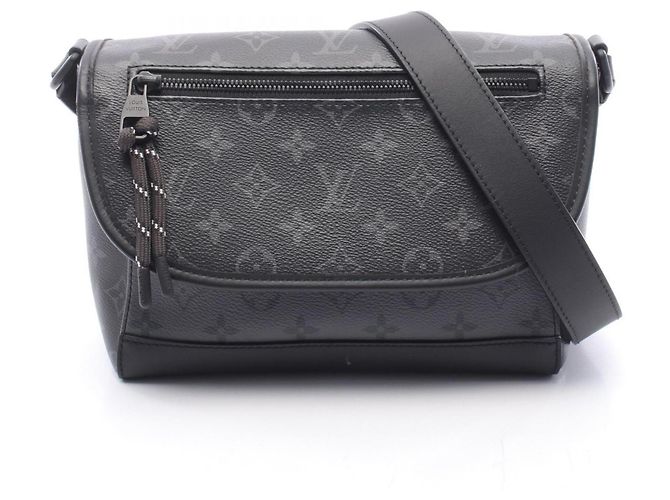 Borsa a tracolla Louis Vuitton Pulse Messenger Marrone Nero