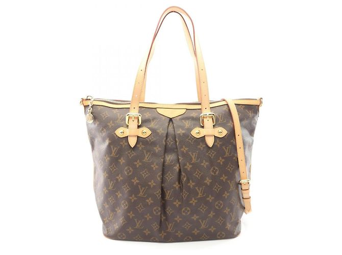 Borsa a Spalla Louis Vuitton Palermo GM Monogram Marrone