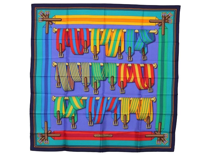 Hermès HERMES Carré 90 Sciarpa in seta multicolore Auth BA14509M