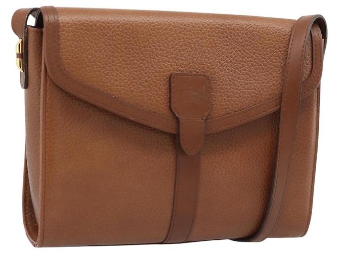 Borsa a tracolla Burberry in pelle marrone e oro Auth ep15128 D'oro