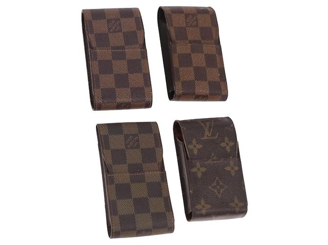 LOUIS VUITTON Etui Cigarette Case Monogram Damier 4 Set LV Auth BA14070 Monograma