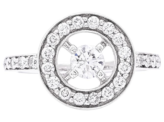 Boucheron Ring, "Ava", Weißgold, Diamanten.