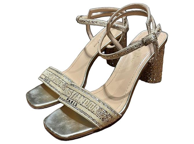 Christian Dior Dway Sandali Slingback - Oro D'oro