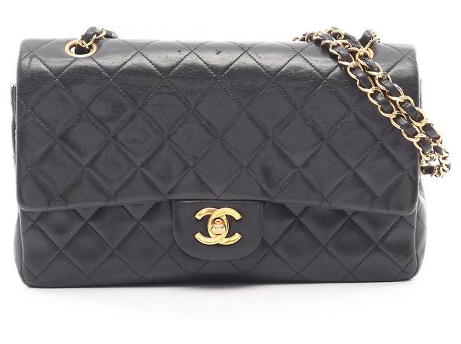 Timeless Borsa a Spalla Chanel Matelassé Double Flap Nero