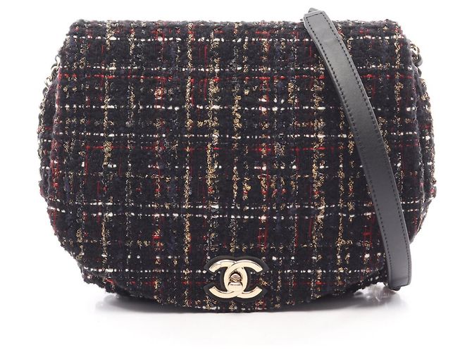 Borsa a Spalla Chanel Coco Mark Nero Multicolore