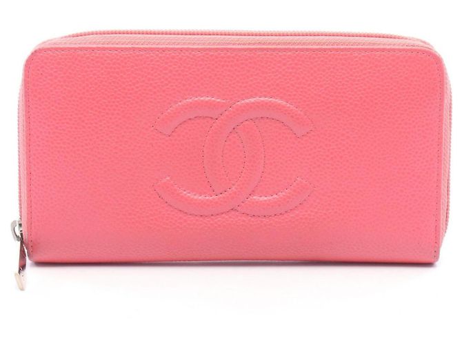 Cartera larga Chanel Coco Mark Round Rosa