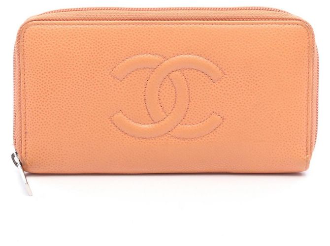 Carteira longa Chanel Coco Mark Laranja