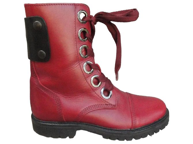 Botas Zadig & Voltaire de cuero rojo Roja