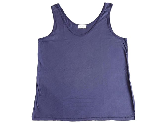 American Vintage canotta in cotone blu navy