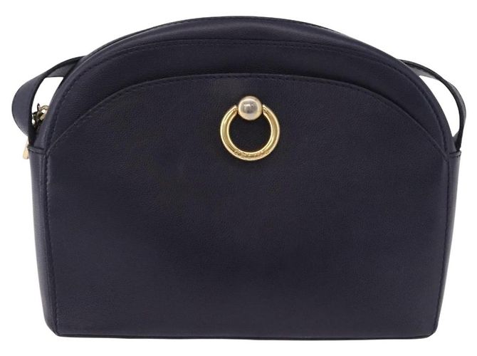 Céline Celine Pelle Vintage Blu navy