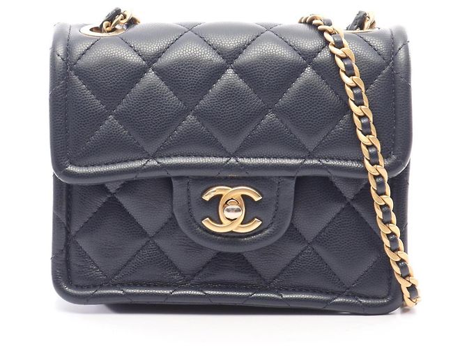 Borsa a Spalla Chanel Matelassé Navy Blu navy
