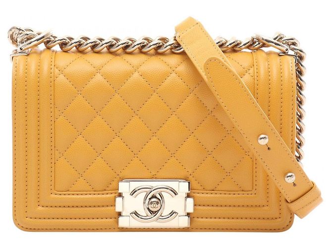 Borsa a Spalla Chanel Boy Small Giallo