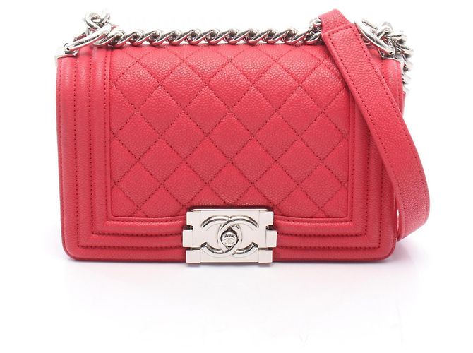 Bolso de Hombro Chanel Boy Small Roja