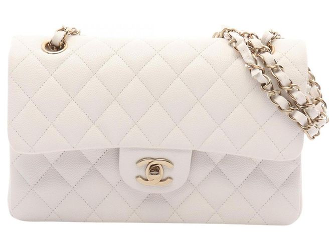 Bolsa Chanel Matelassé Double Flap Branco