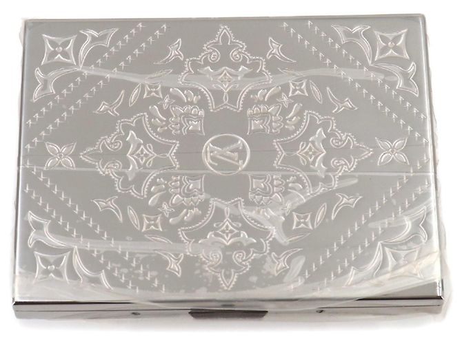 Louis Vuitton Silver Cigarette Case Silvery