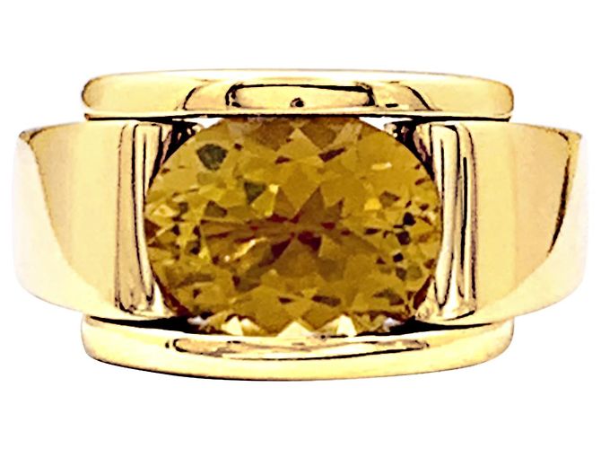 Anel Mauboussin, "Alessandra", ouro e citrino