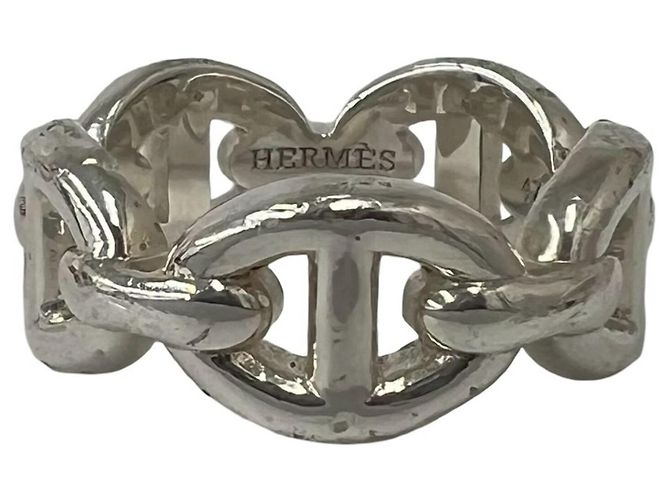 Ring Hermès HERMES Chaine d'Ancre Enchainée PM Anillo Plata