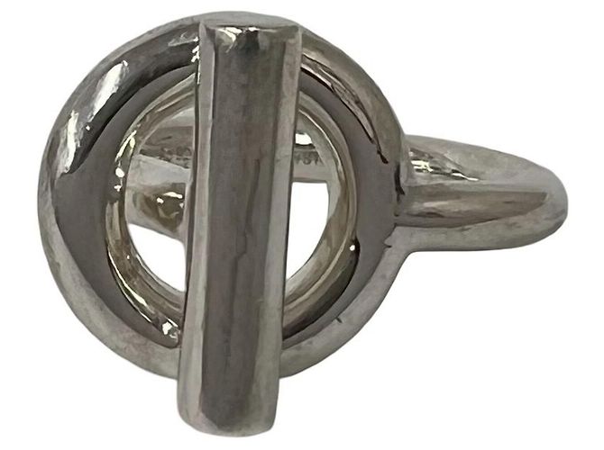 Hermès HERMES Echappé Ring in Sterling Silver 925 Silvery 