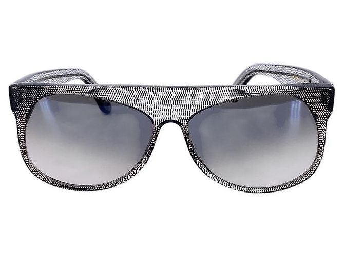 Autre Marque . Aviator Mogadishu Sunglasses with Black & White Pattern Grey