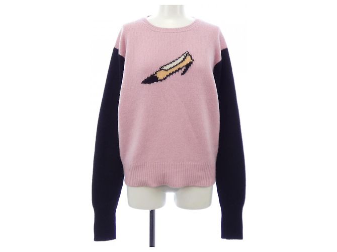 Chanel P05573V00254 95A 100% Kaschmir Strickware Schwarz Pink