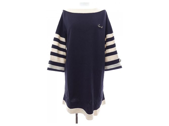 Chanel Silk Blend Tunic Blue Navy blue