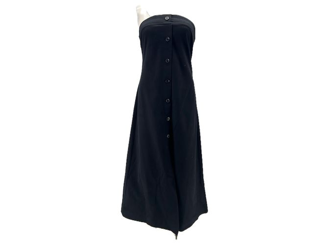 Vestido de algodón negro Samsoe & Samsoe S 