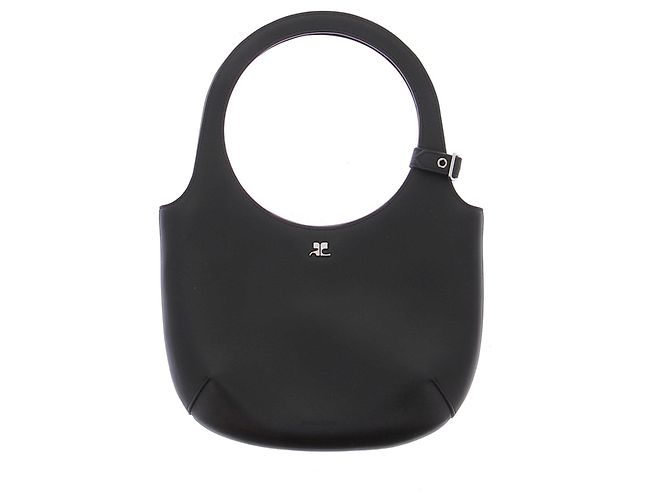 Bolsa Courreges Holy em couro preto