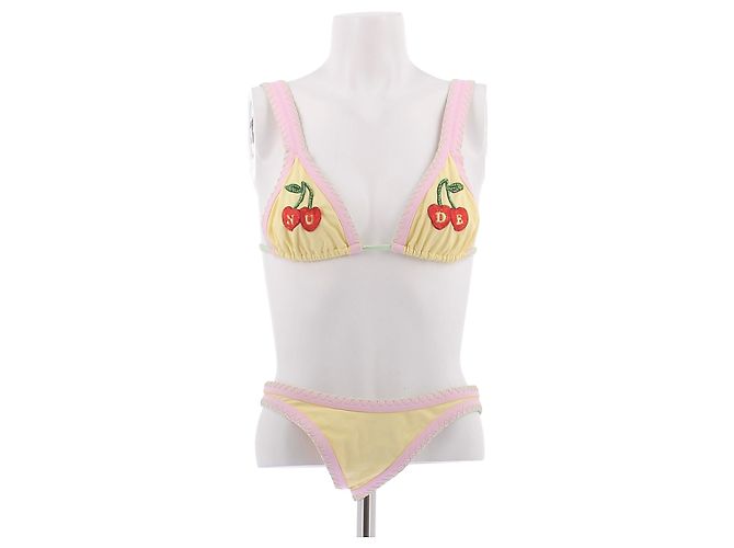 Autre Marque Biquíni rosa e amarelo